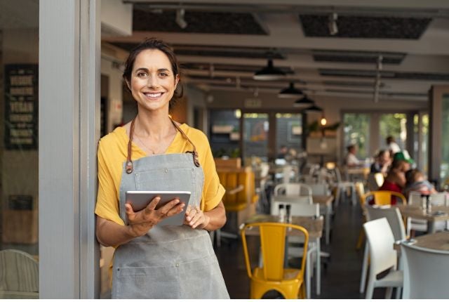 Female restaurant owner